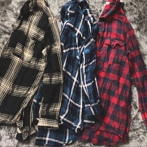 Bundle of 3 flannel tops
